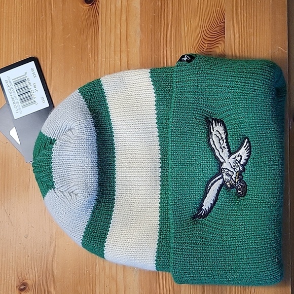 47 Brand Philadelphia Eagles Throwback Lined Winter Hat. NWT. - Picture 2 of 5